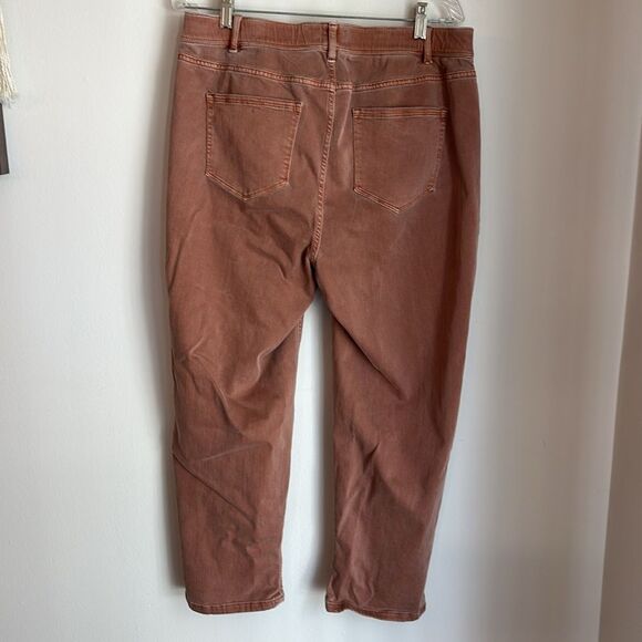 J. Jill high rise cropped Rust Orange straight leg women’s stretch Jeans 16 GUC - Picture 8 of 13